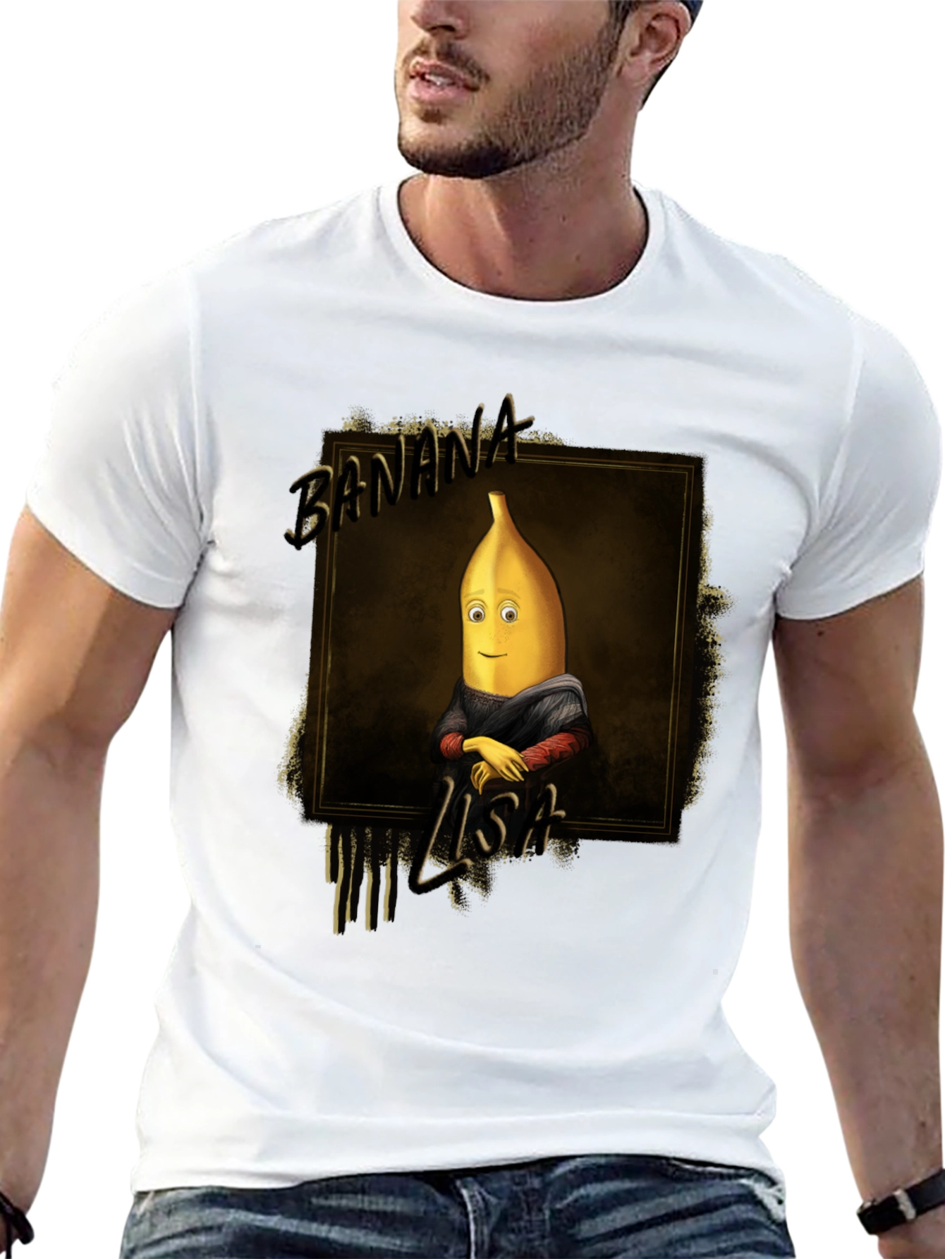 Banana Lisa Graphic Tee - Unique & Humorous