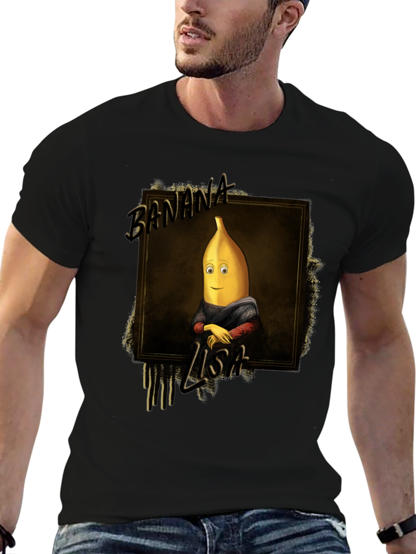 Banana Lisa Graphic Tee - Unique & Humorous