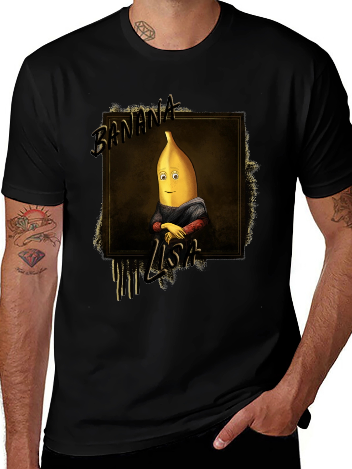 Banana Lisa Graphic Tee - Unique & Humorous