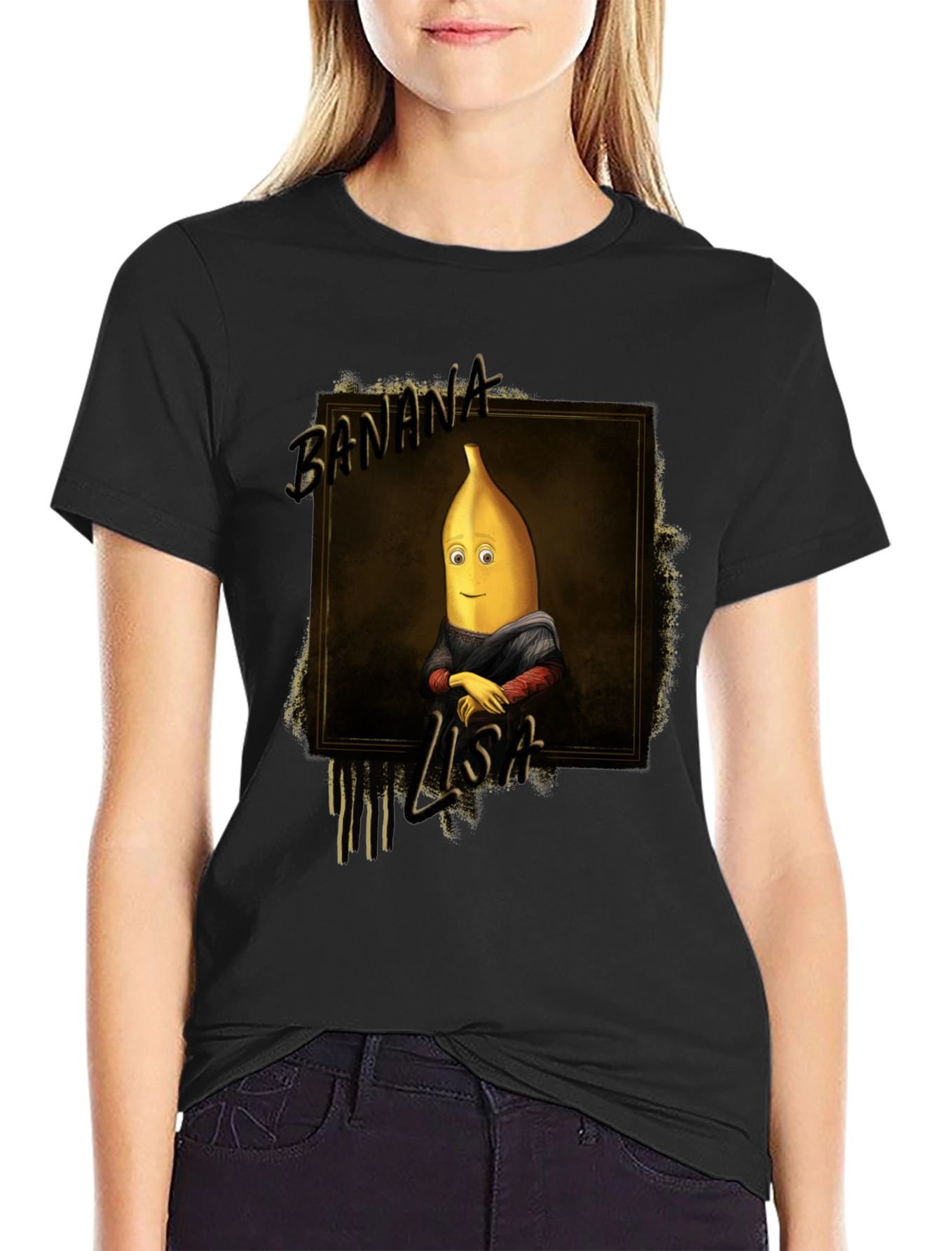 Banana Lisa Graphic Tee - Unique & Humorous