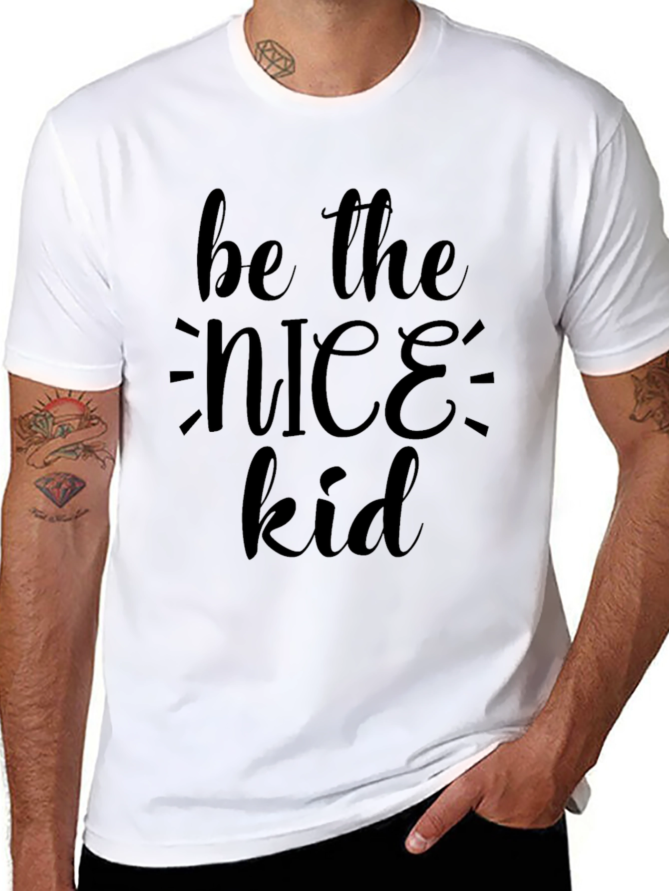 Be the Nice Kid Graphic Tee - Black