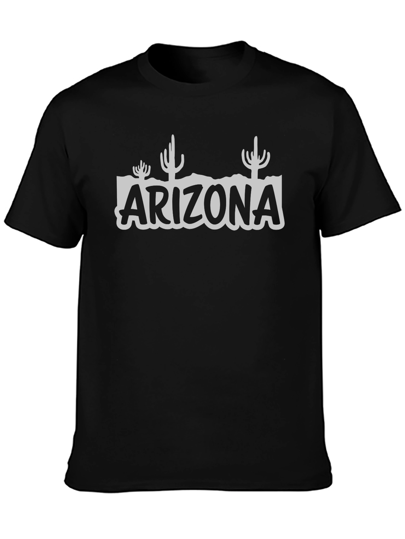 Arizona Cactus Graphic T-Shirt - Black Cotton Tee