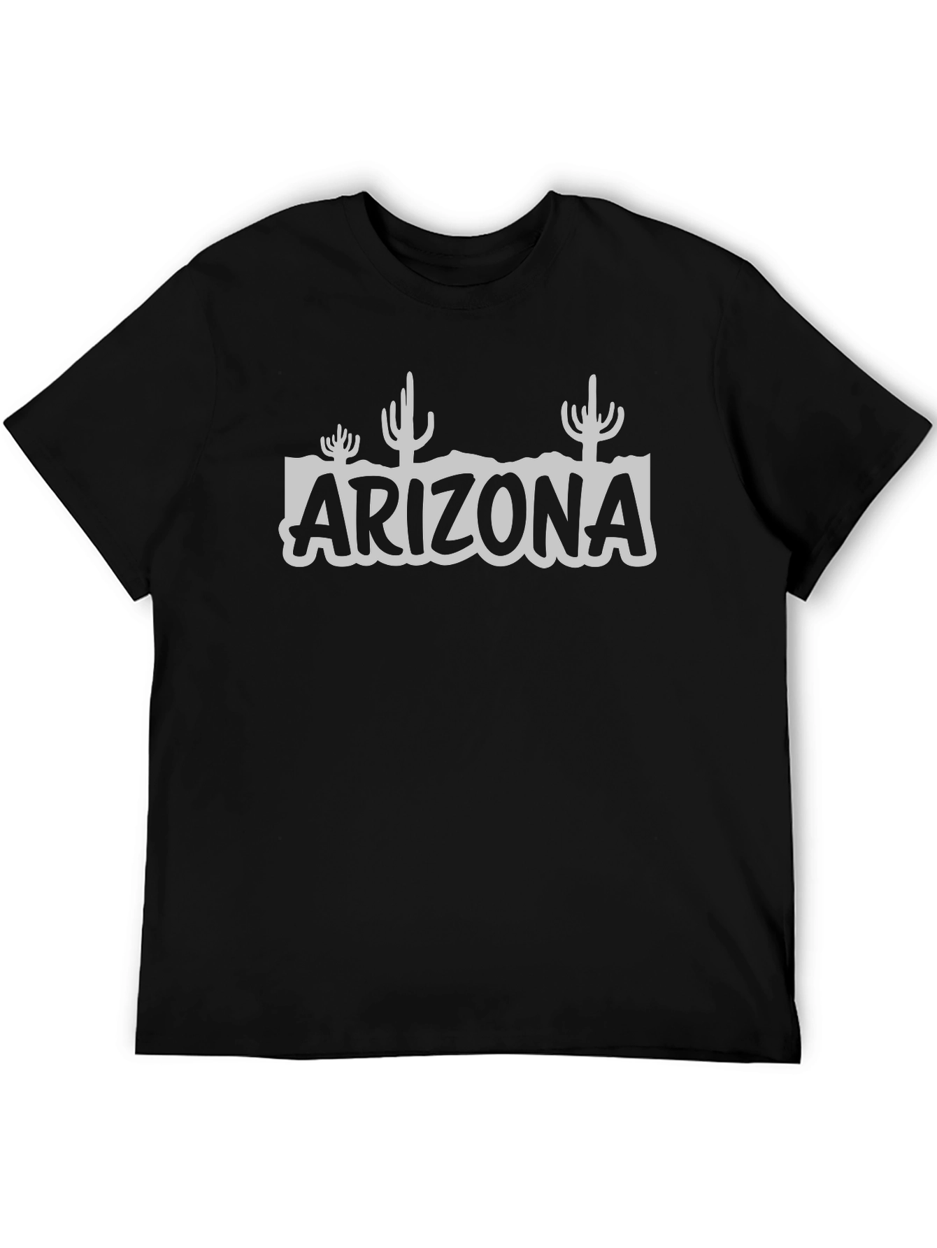 Arizona Cactus Graphic T-Shirt - Black Cotton Tee