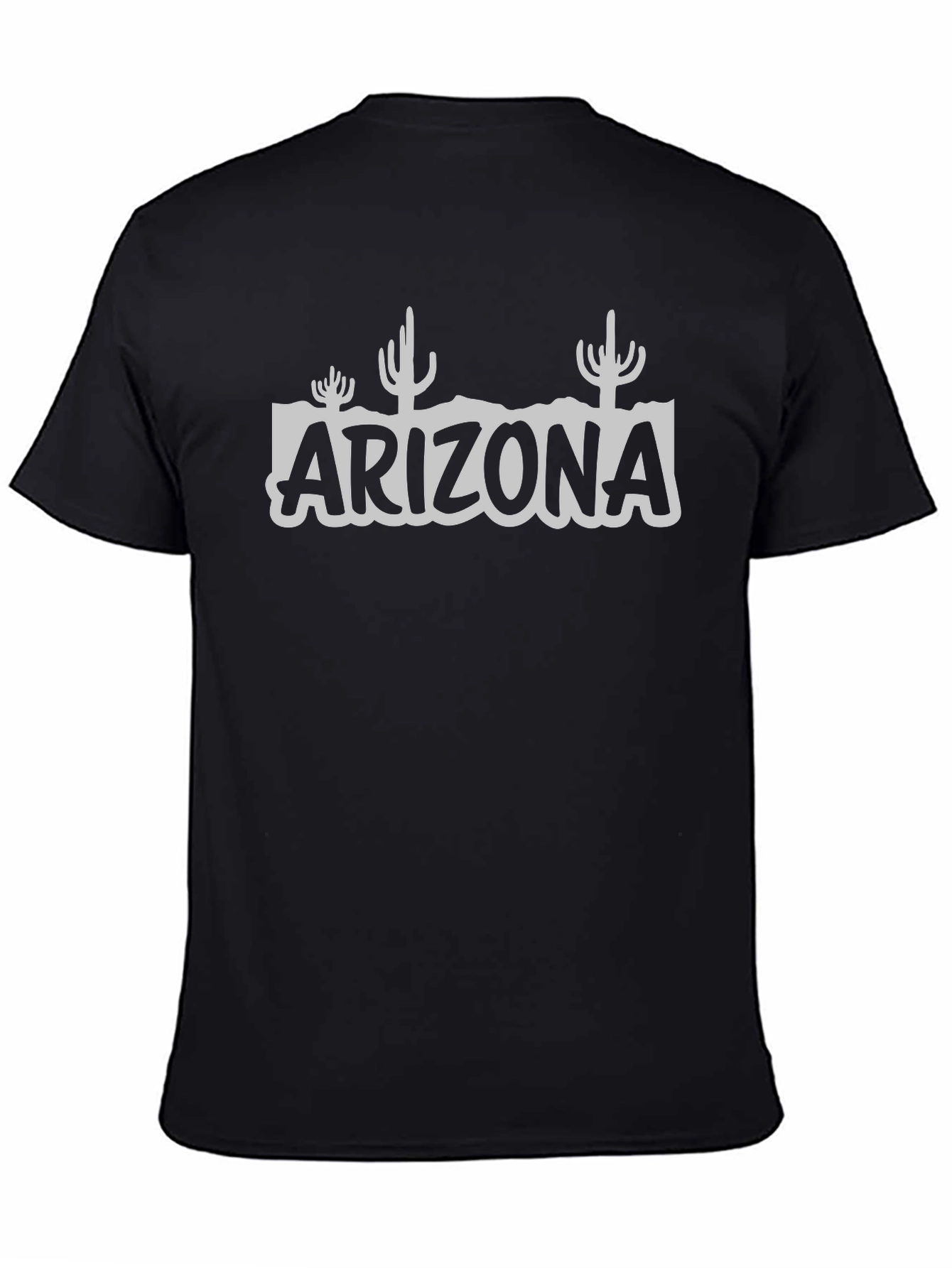 Arizona Cactus Graphic T-Shirt - Black Cotton Tee