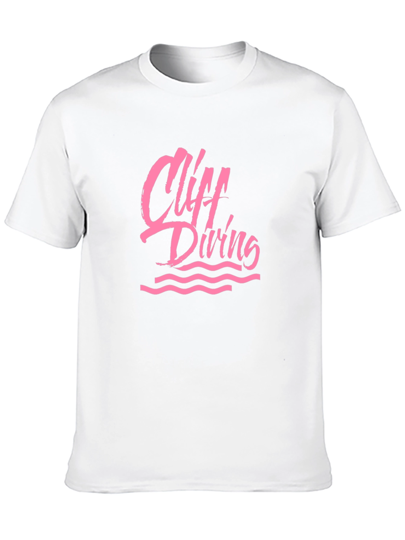Cliff Diving Graphic Tee - Black Cotton T-Shirt