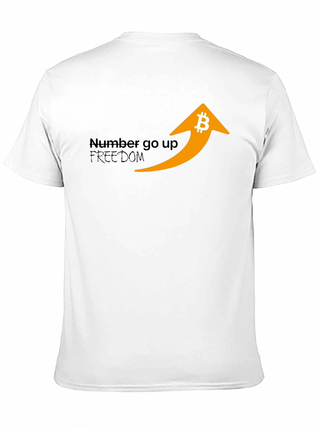Bitcoin Number Go Up Graphic Tee - Crypto Freedom Shirt