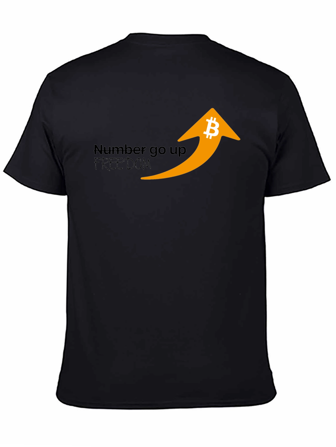 Bitcoin Number Go Up Graphic Tee - Crypto Freedom Shirt