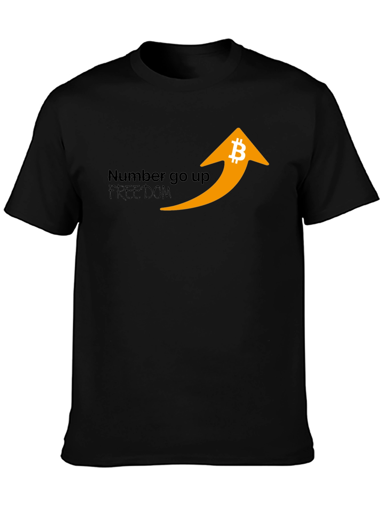 Bitcoin Number Go Up Graphic Tee - Crypto Freedom Shirt