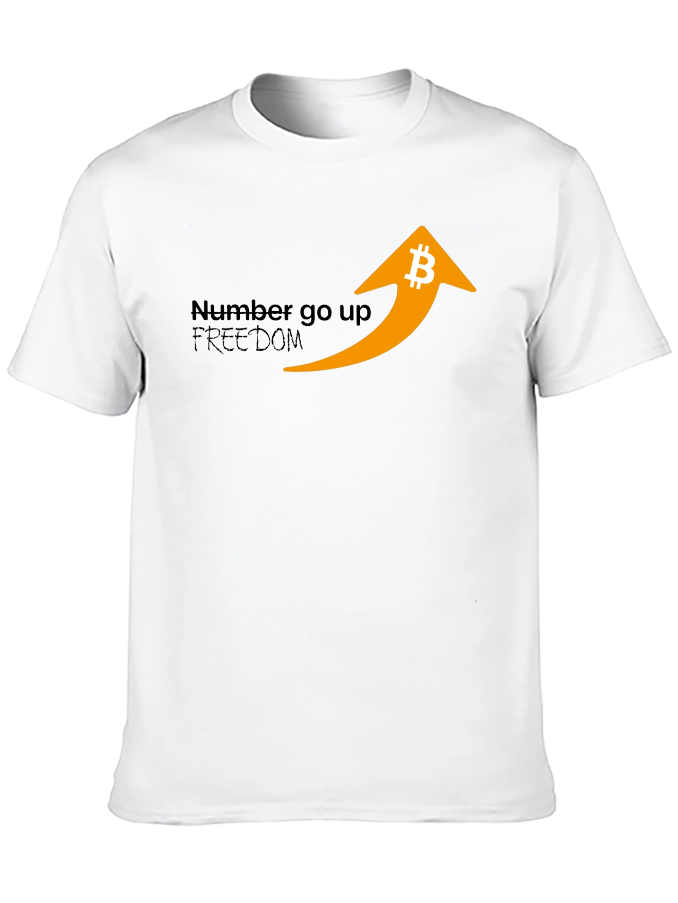 Bitcoin Number Go Up Graphic Tee - Crypto Freedom Shirt