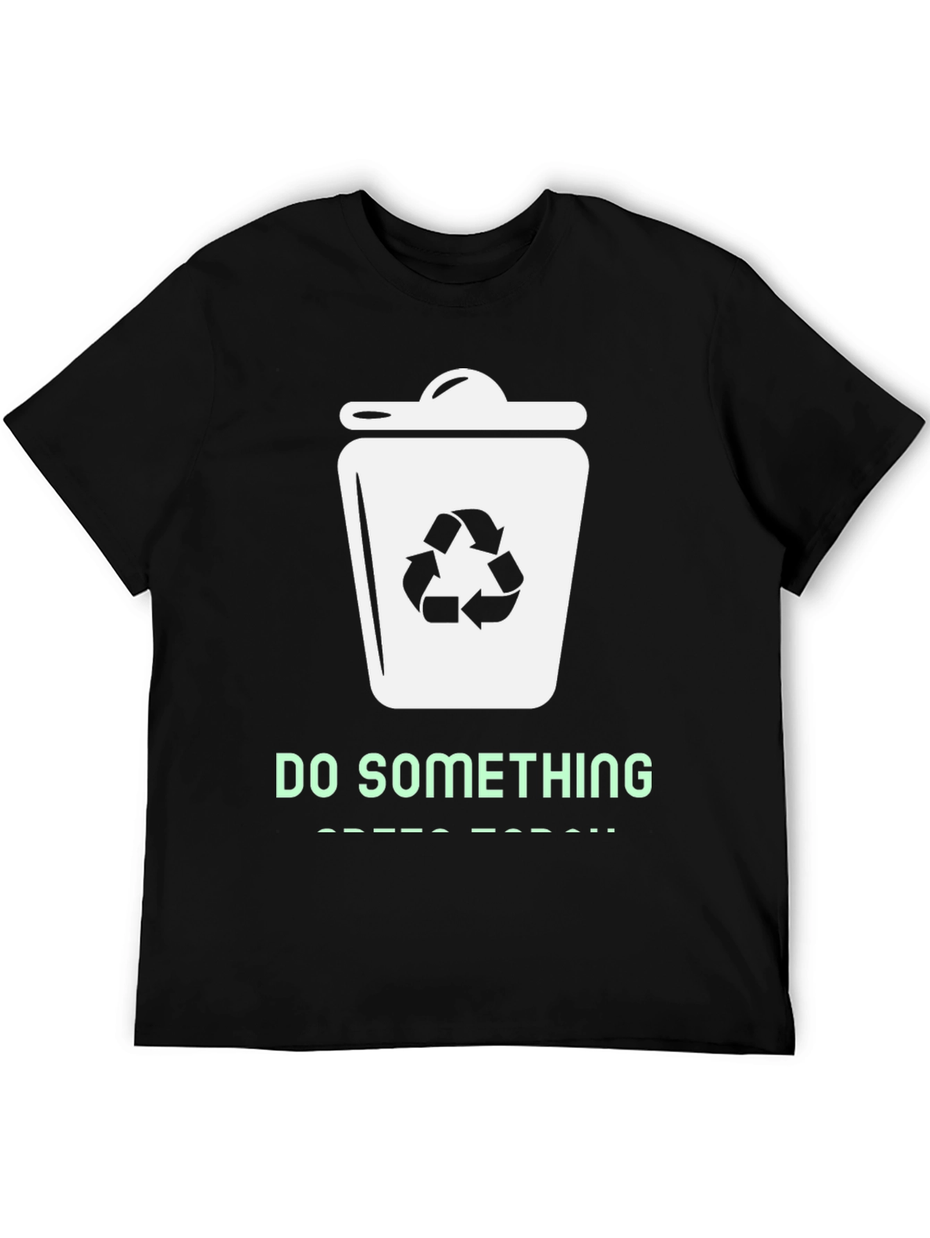Eco-Friendly Do Something Graphic Tee - Black