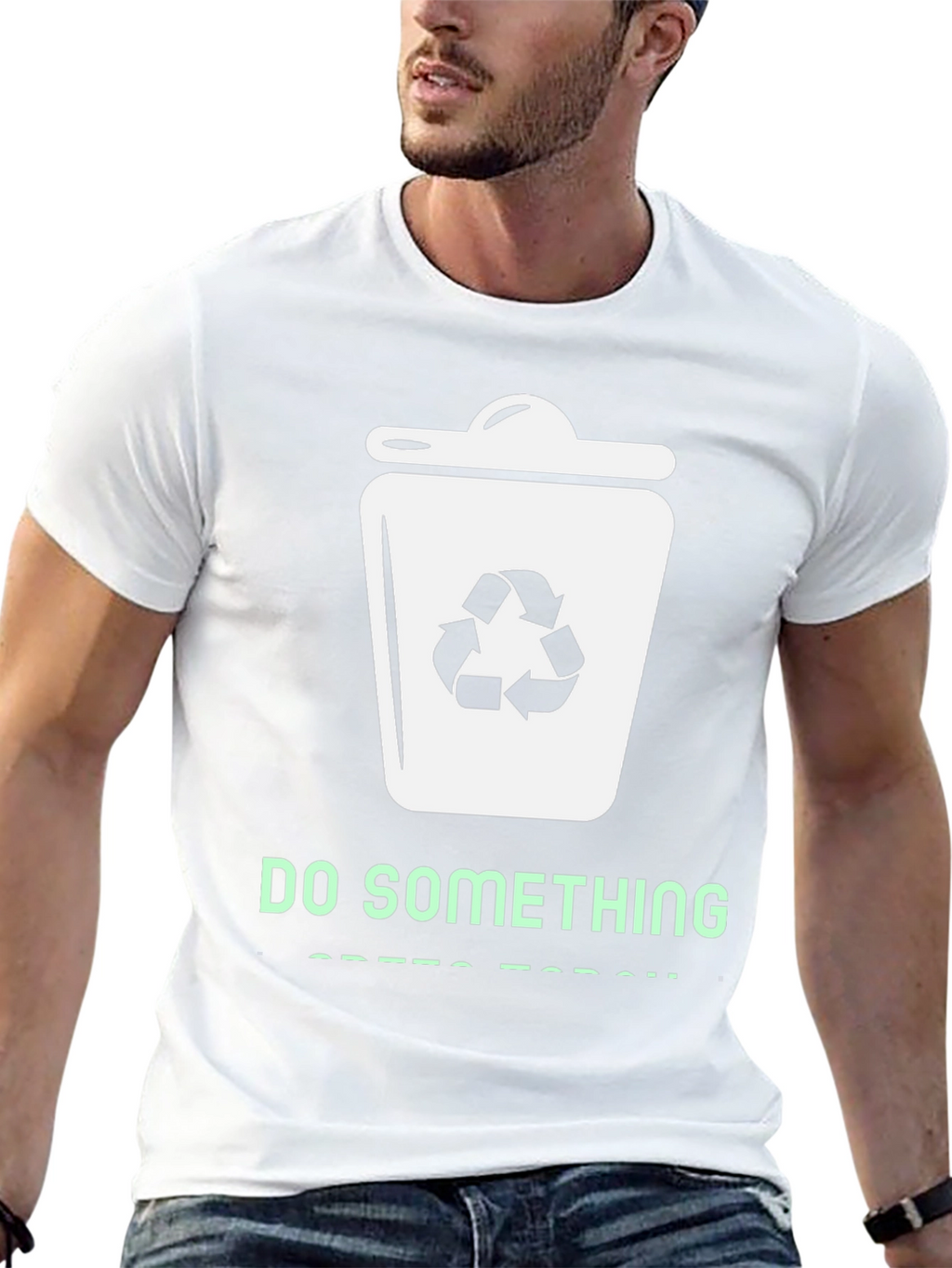 Eco-Friendly Do Something Graphic Tee - Black