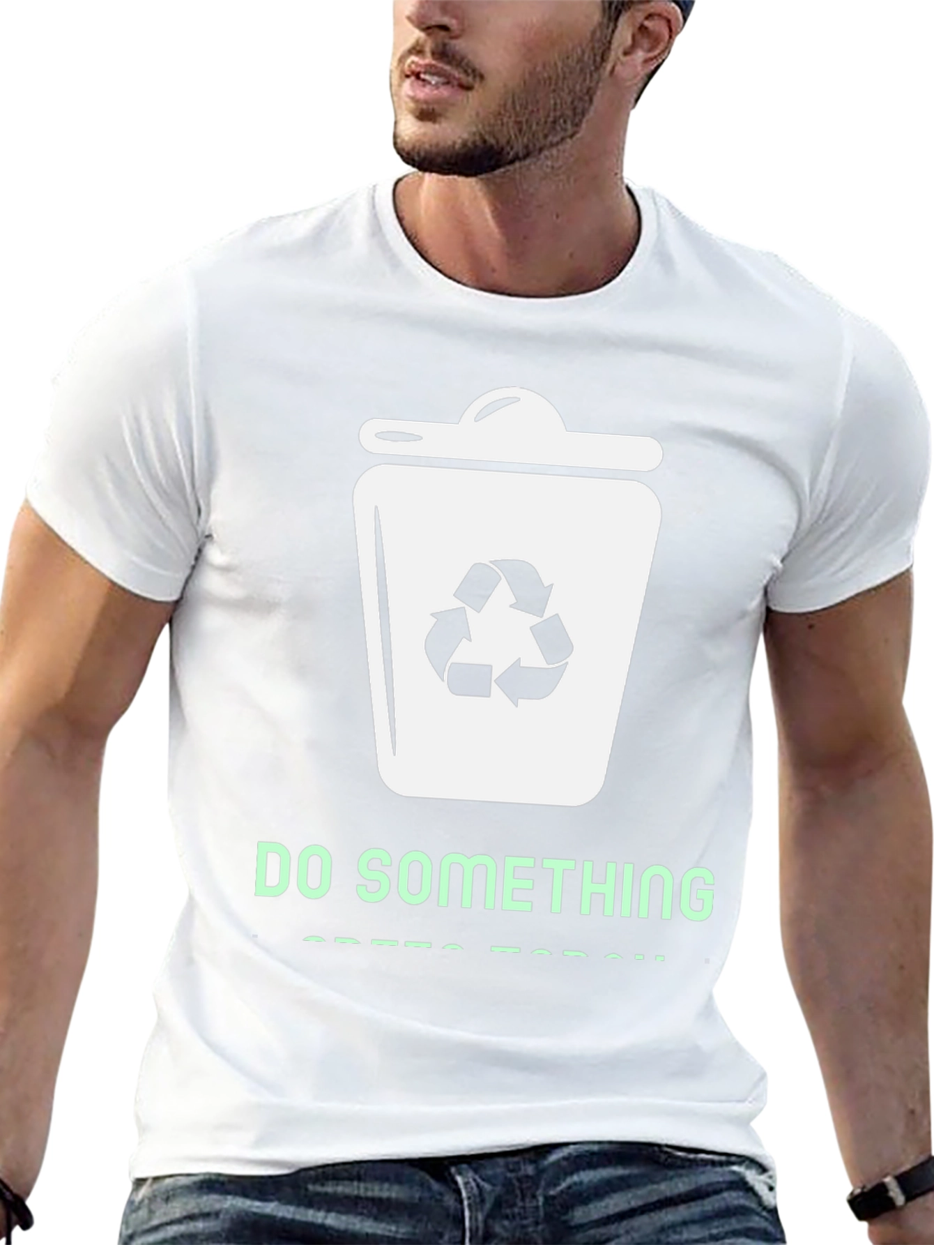 Eco-Friendly Do Something Graphic Tee - Black