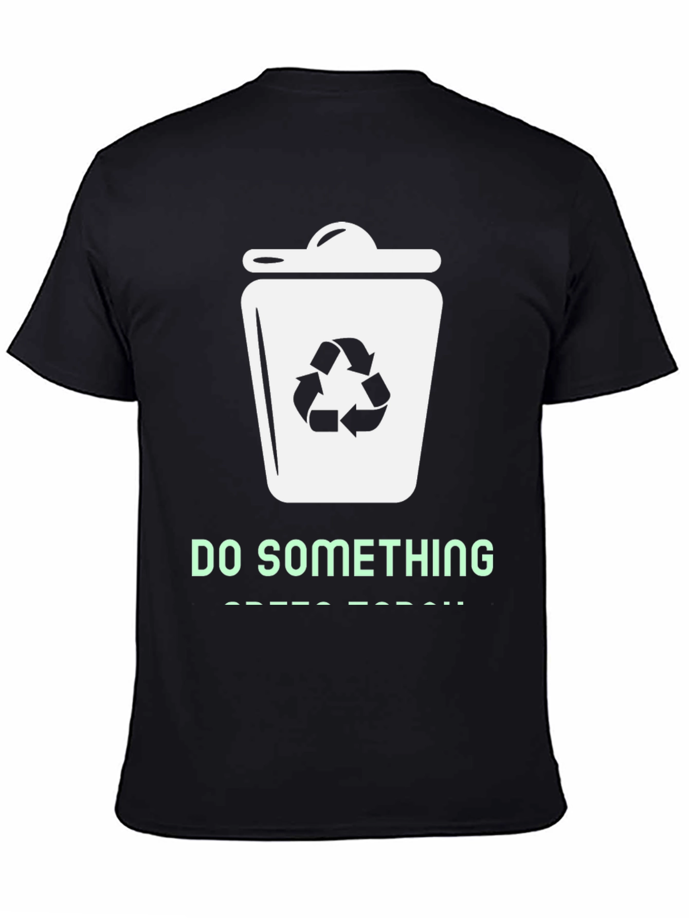 Eco-Friendly Do Something Graphic Tee - Black