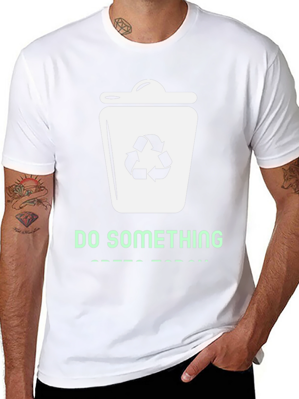 Eco-Friendly Do Something Graphic Tee - Black