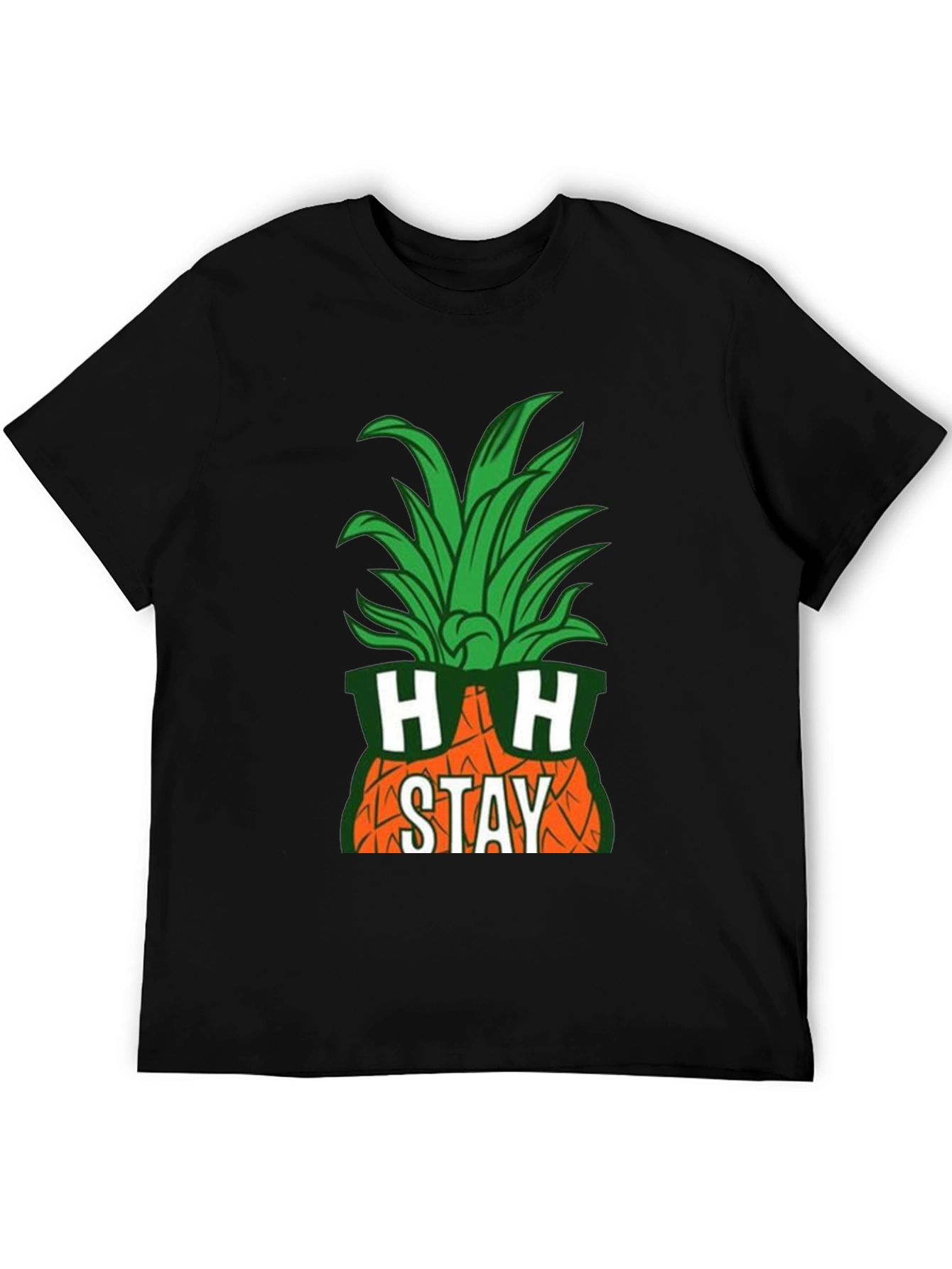 Stay Cool Pineapple Graphic Tee - Black