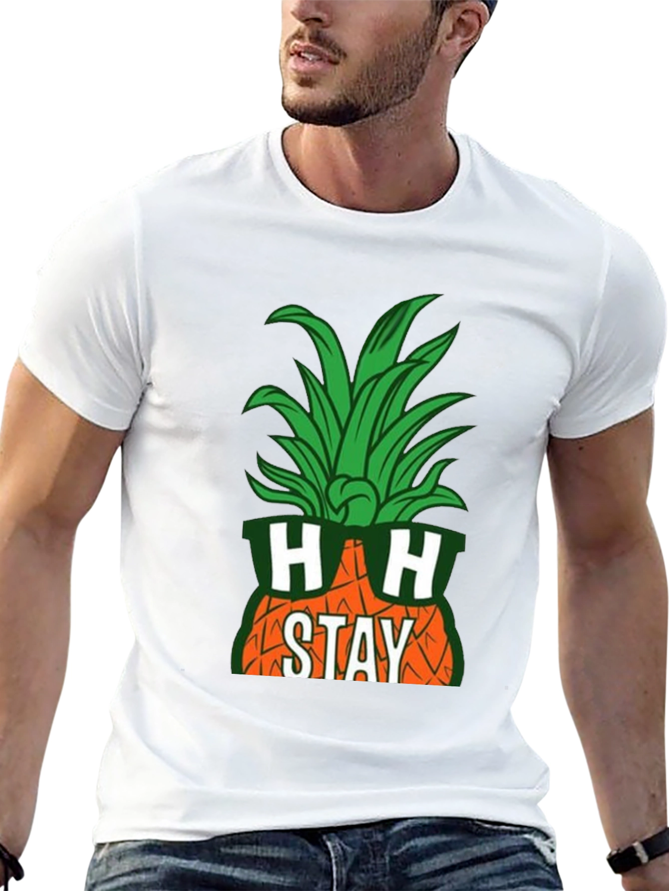 Stay Cool Pineapple Graphic Tee - Black