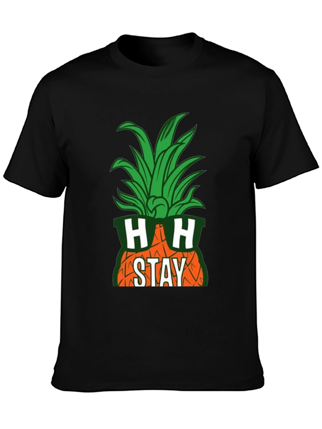 Stay Cool Pineapple Graphic Tee - Black