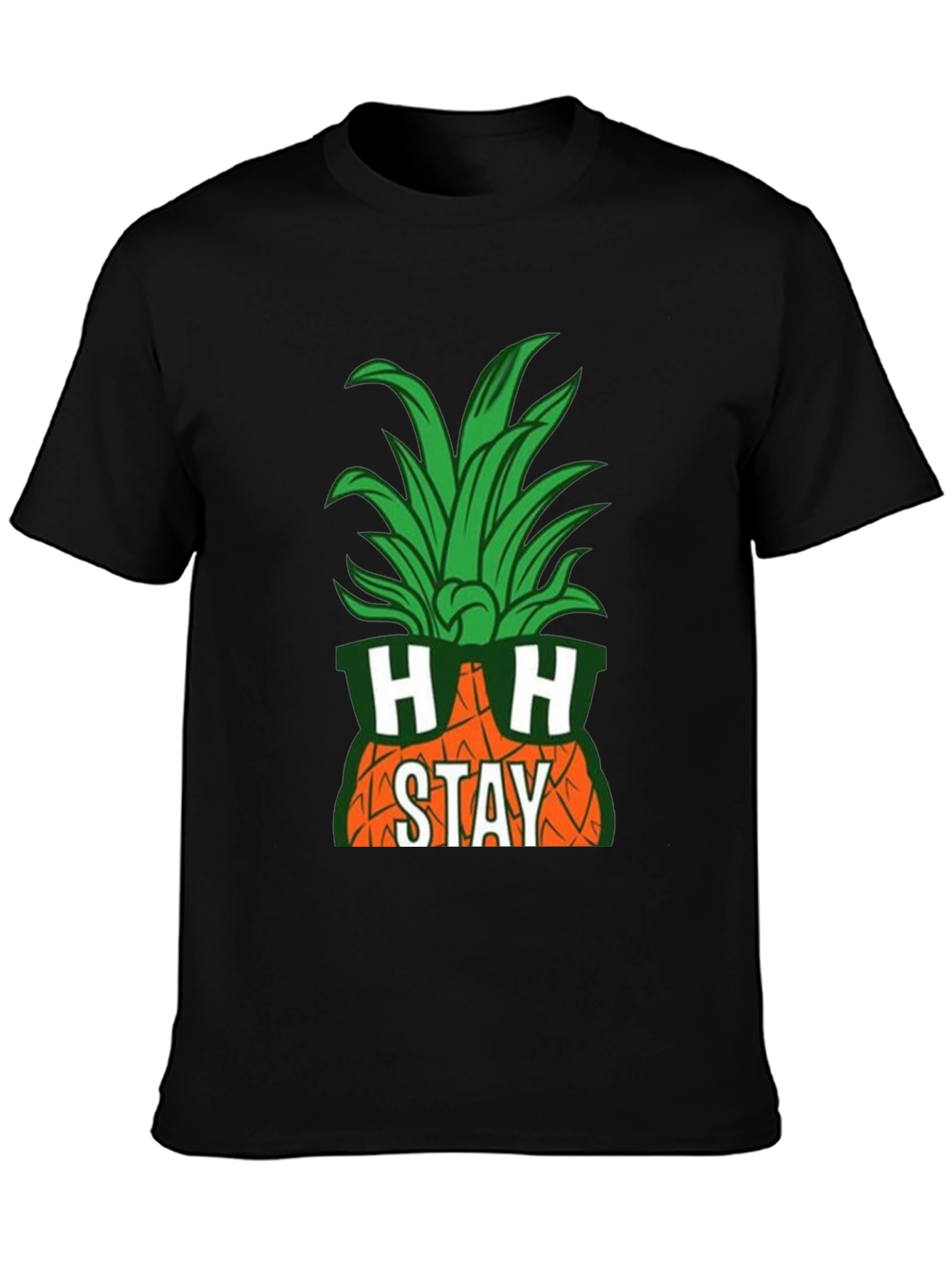 Stay Cool Pineapple Graphic Tee - Black