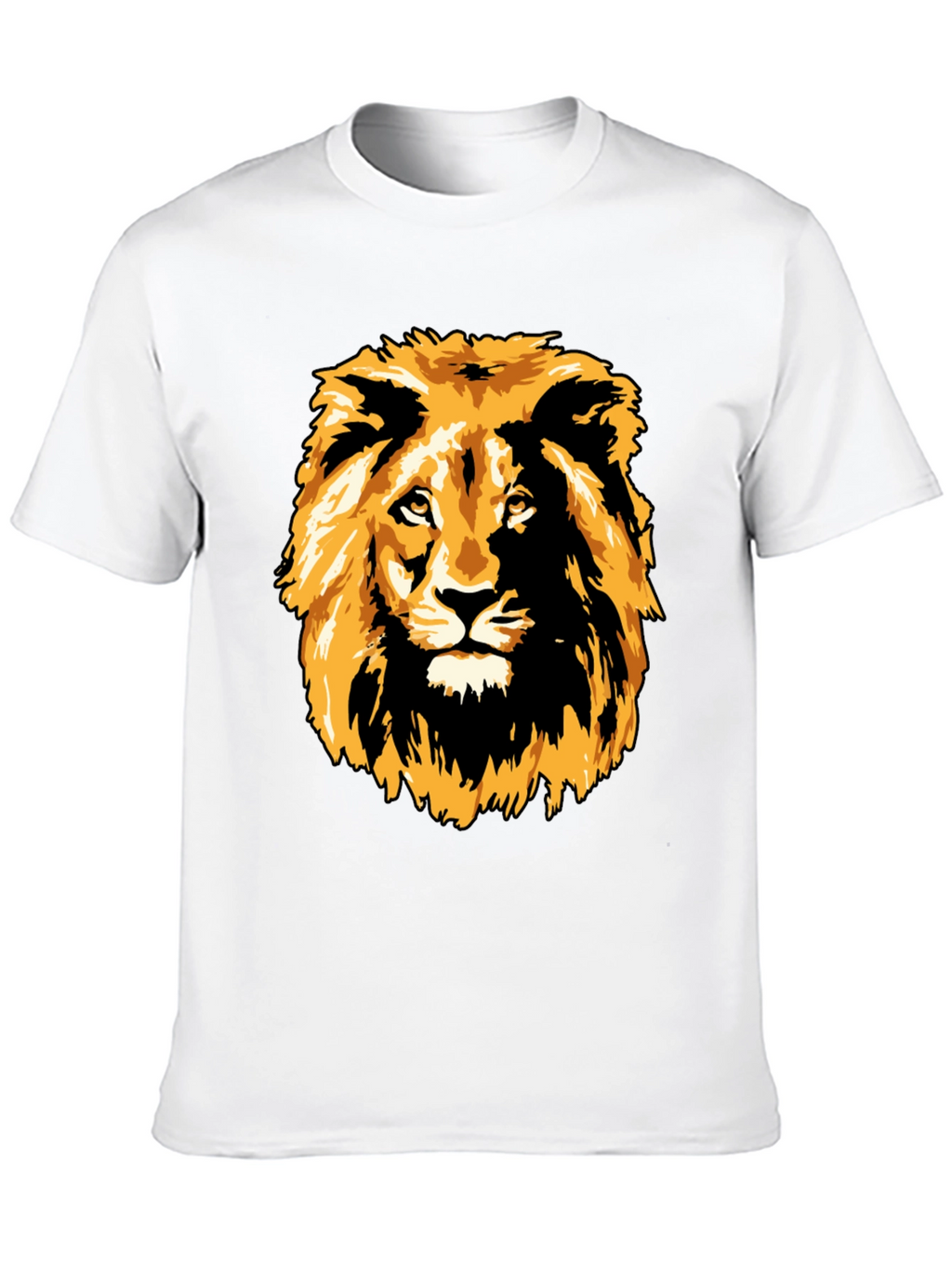 Lion Graphic Print Black T-Shirt