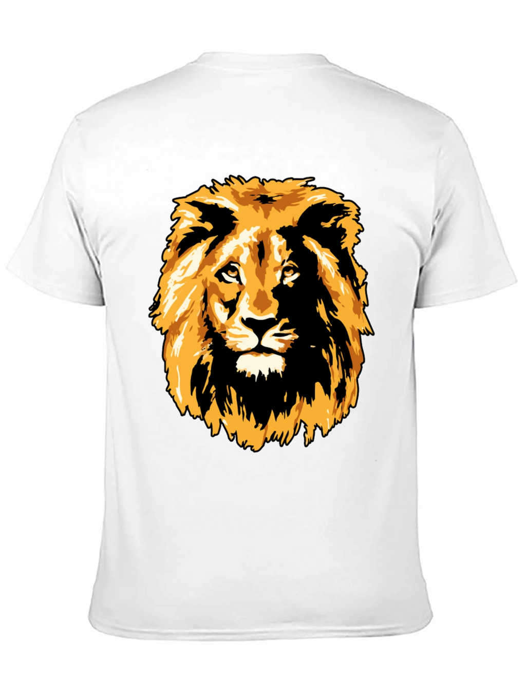 Lion Graphic Print Black T-Shirt