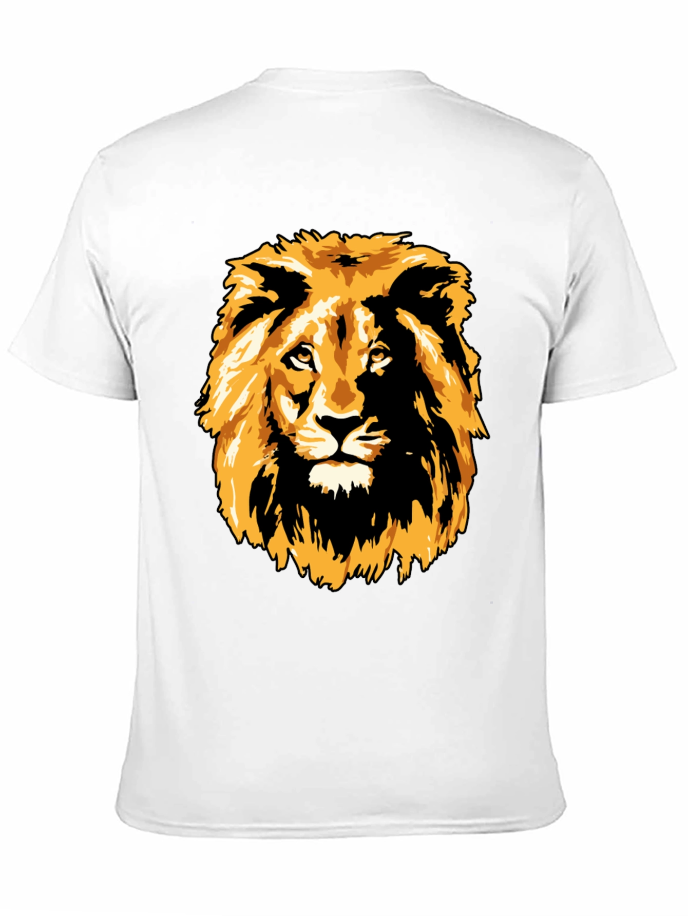 Lion Graphic Print Black T-Shirt
