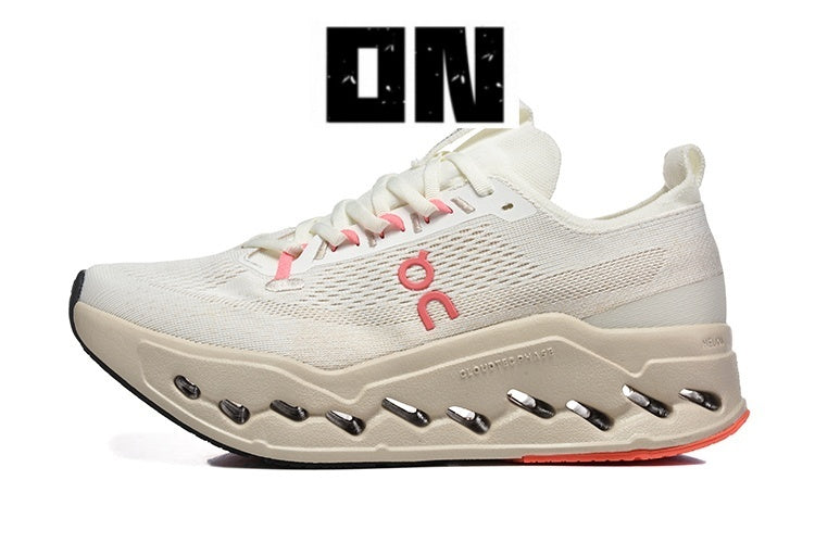 On Cloudsurfer Max Road-Running Shoes Ivory | Salmon