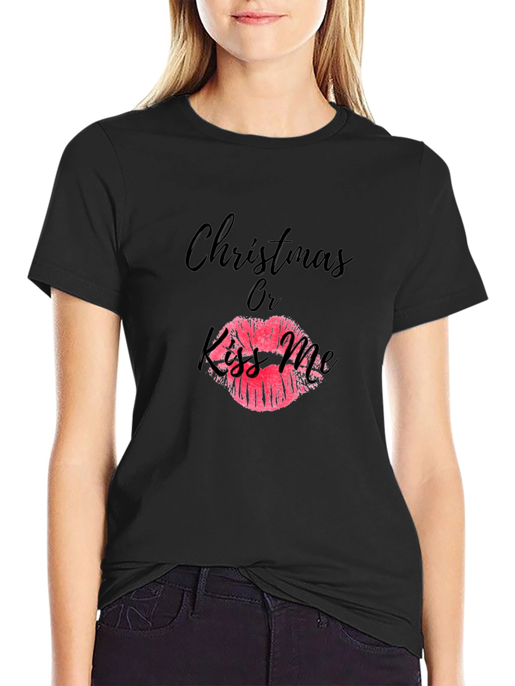 Christmas Or Kiss Me Graphic Tee