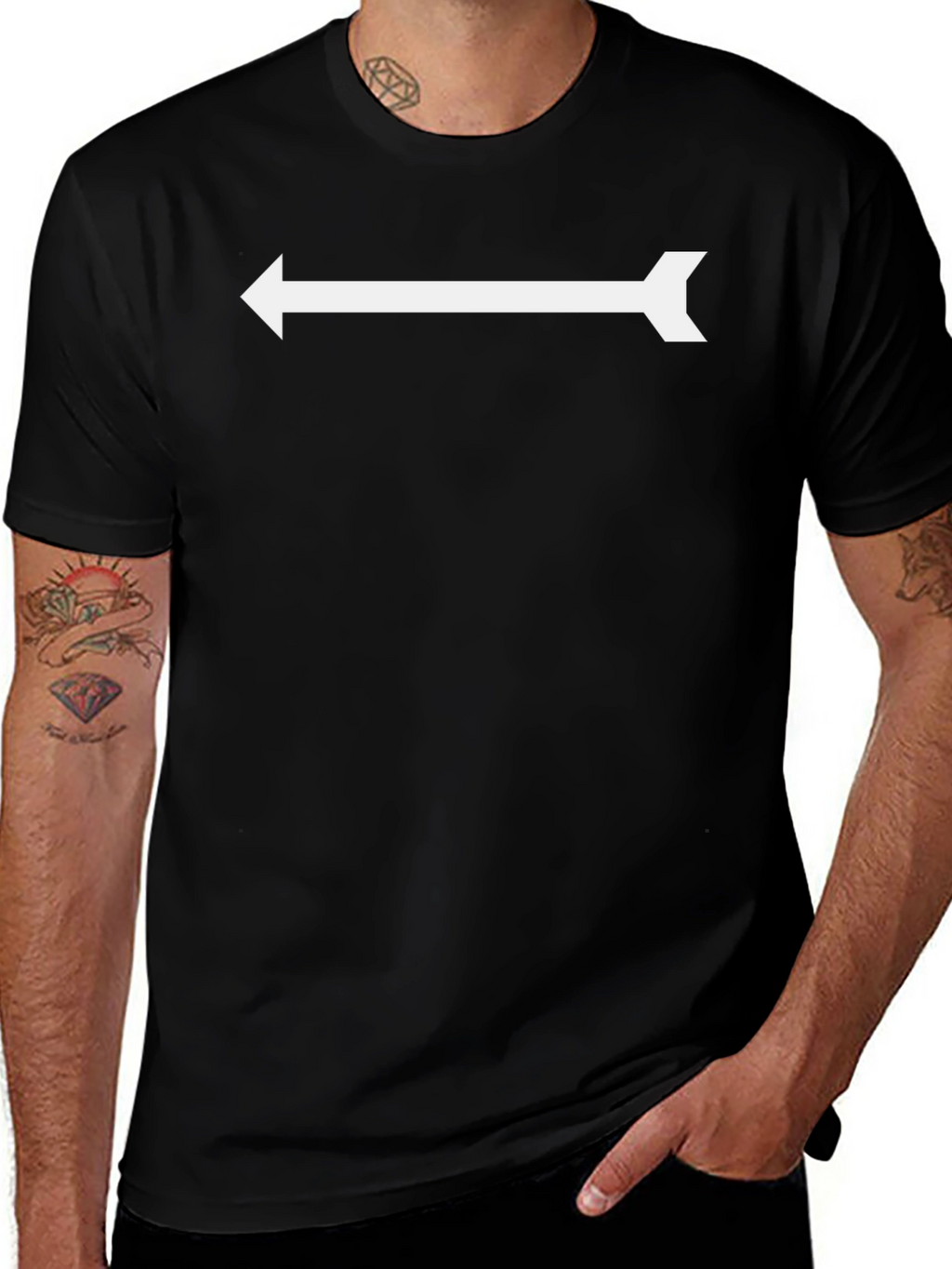 Arrow Graphic Black T-Shirt