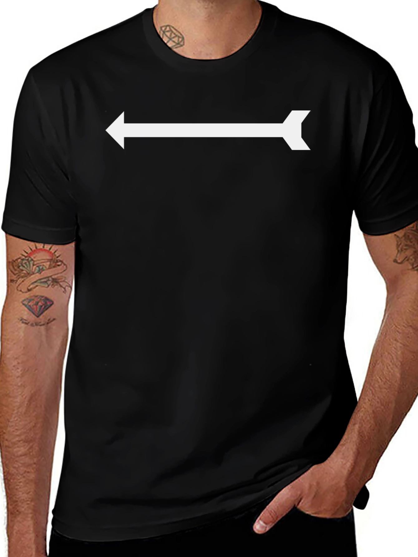Arrow Graphic Black T-Shirt