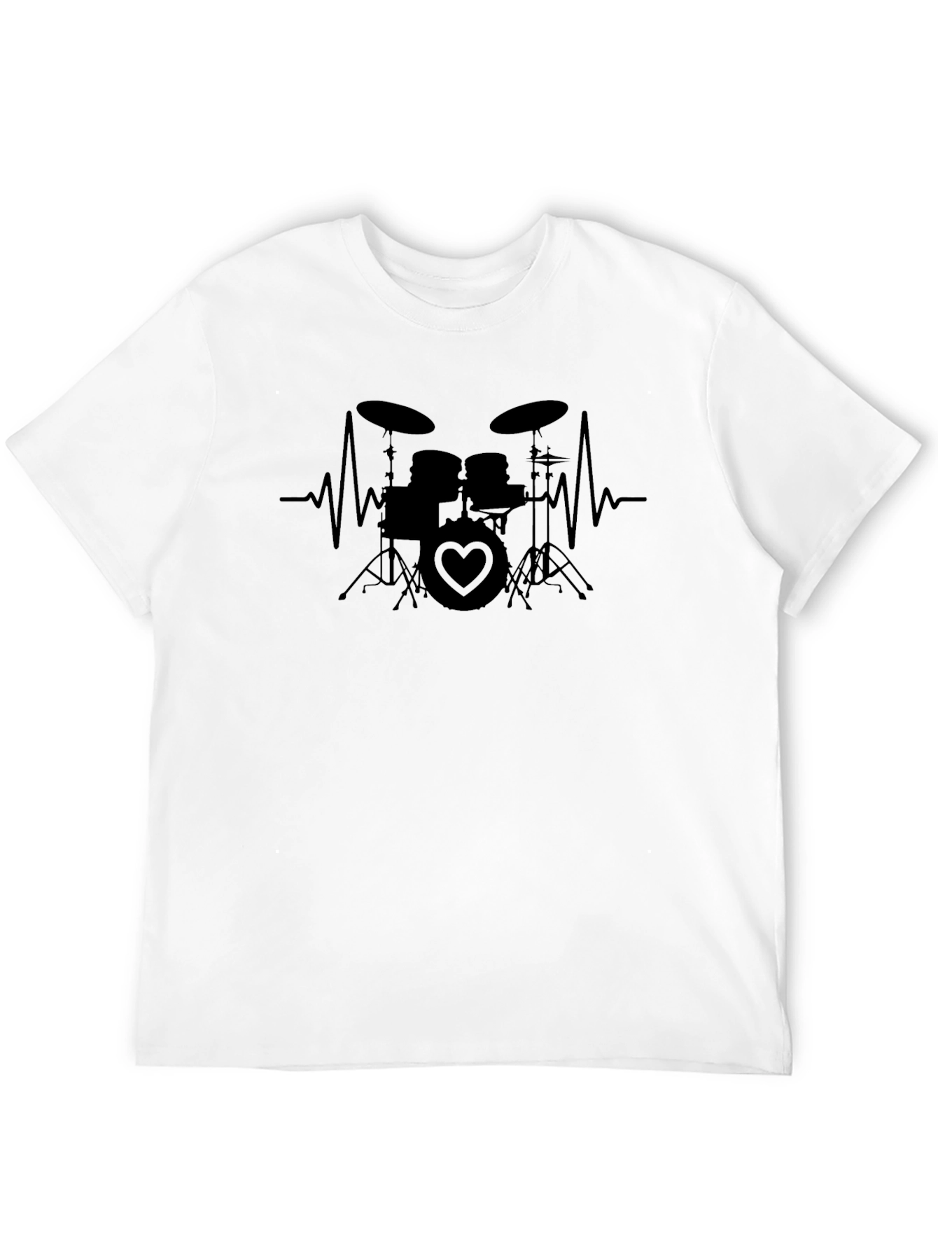 Drum Heartbeat T-Shirt - Music Lover Tee