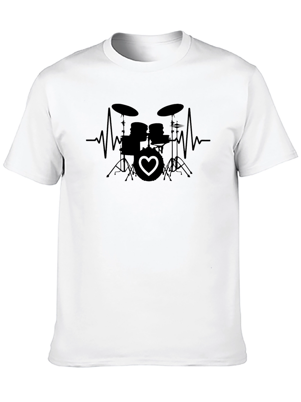 Drum Heartbeat T-Shirt - Music Lover Tee
