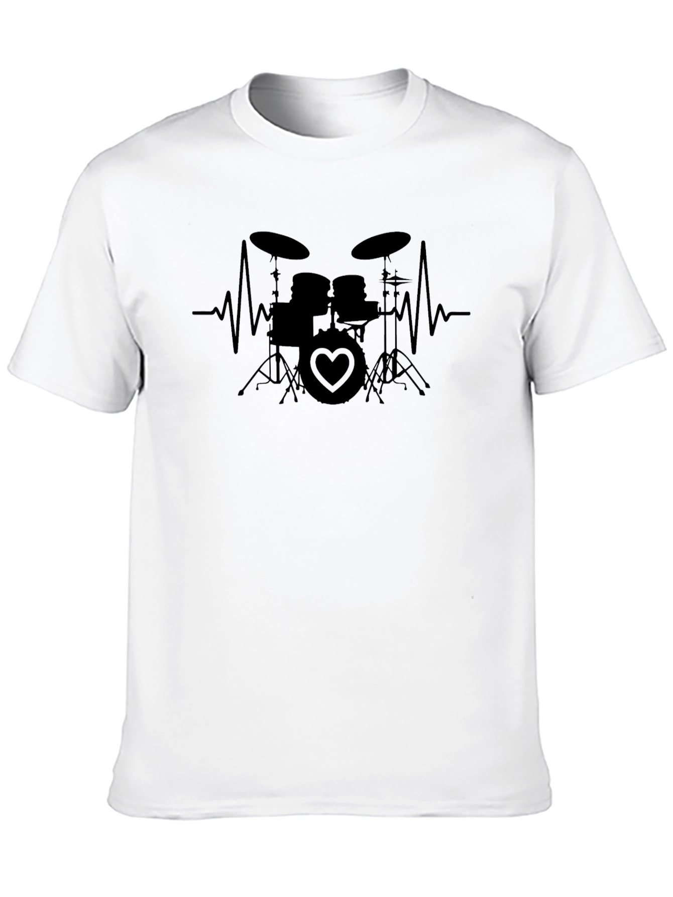 Drum Heartbeat T-Shirt - Music Lover Tee