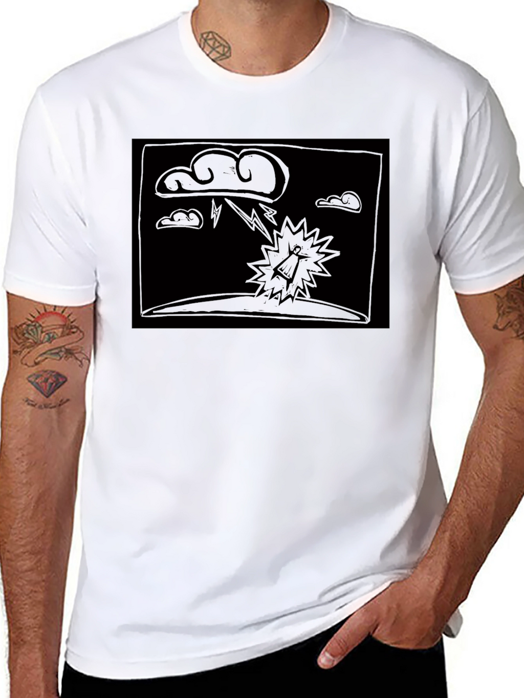 Dark Cartoon Weather Tee