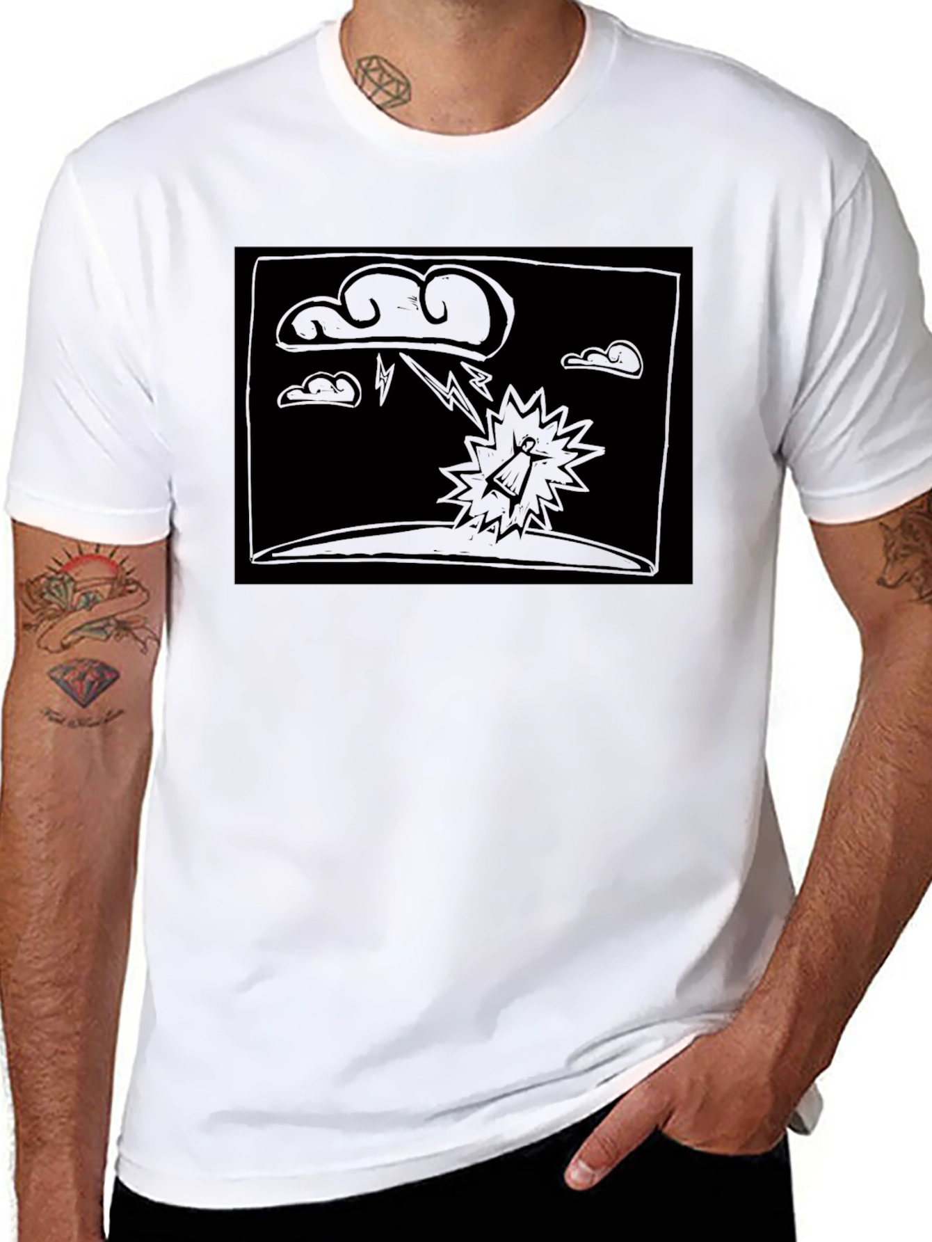 Dark Cartoon Weather Tee