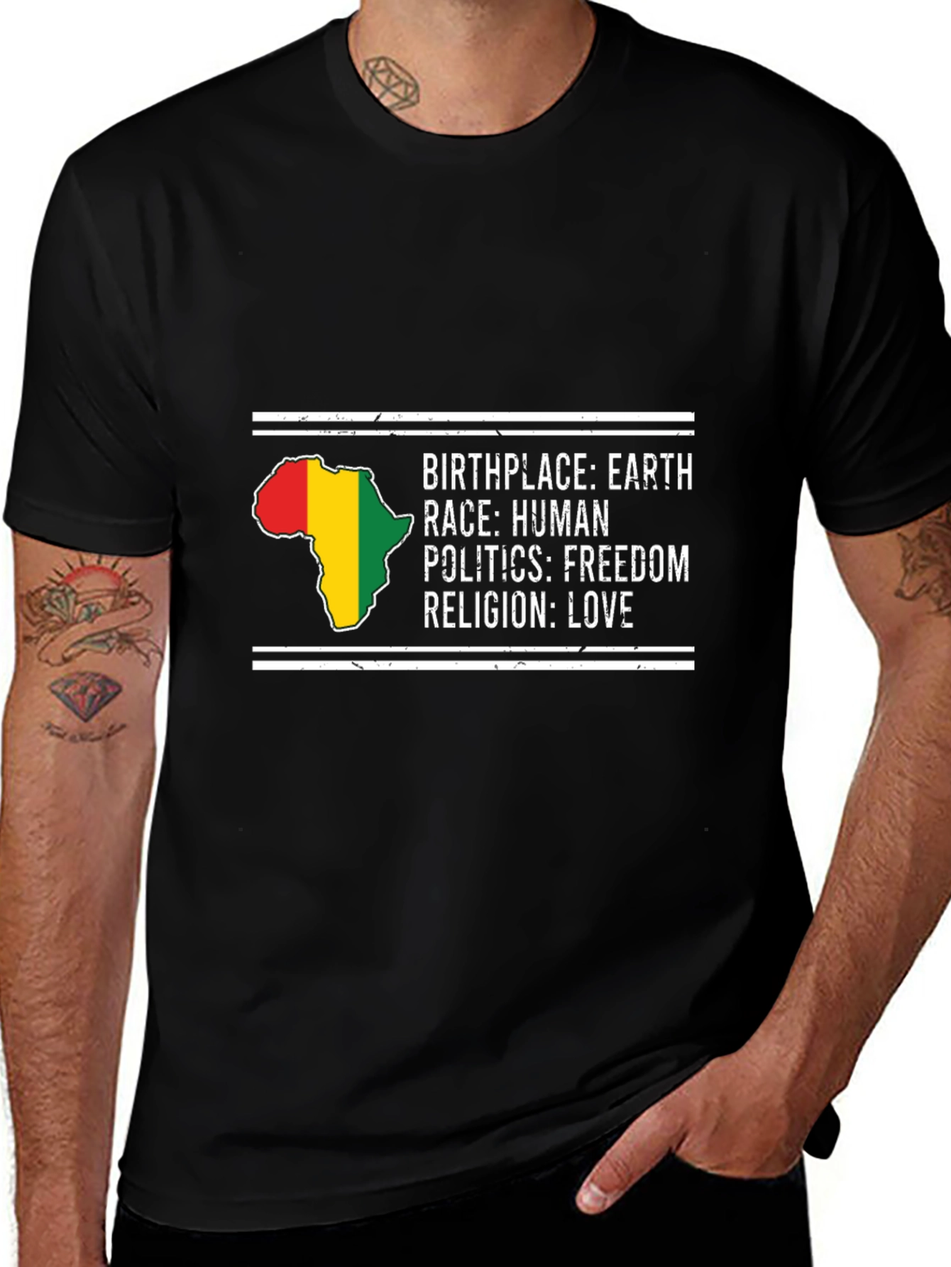 Birthplace Earth T-Shirt - Human Race Freedom Politics Love