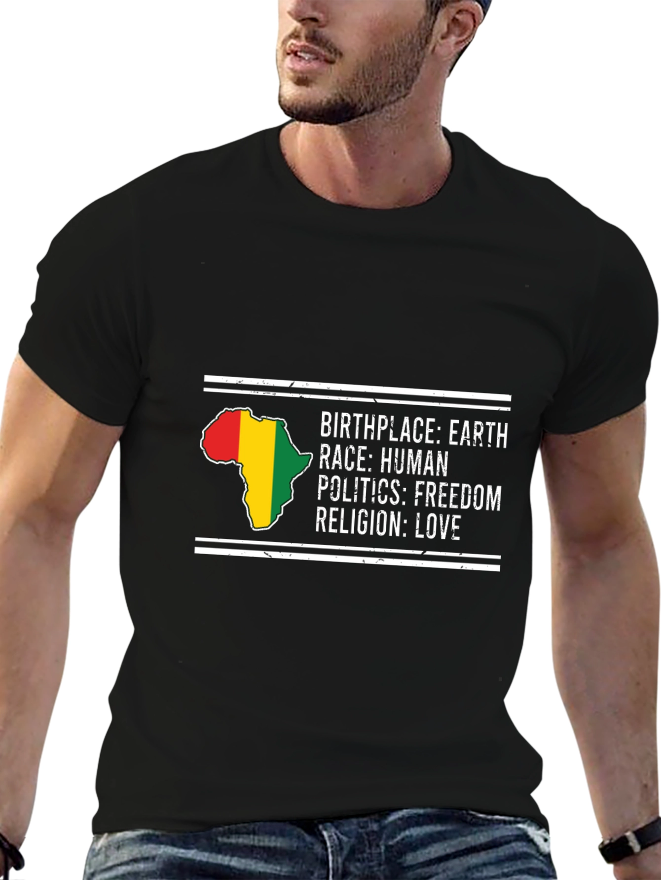 Birthplace Earth T-Shirt - Human Race Freedom Politics Love