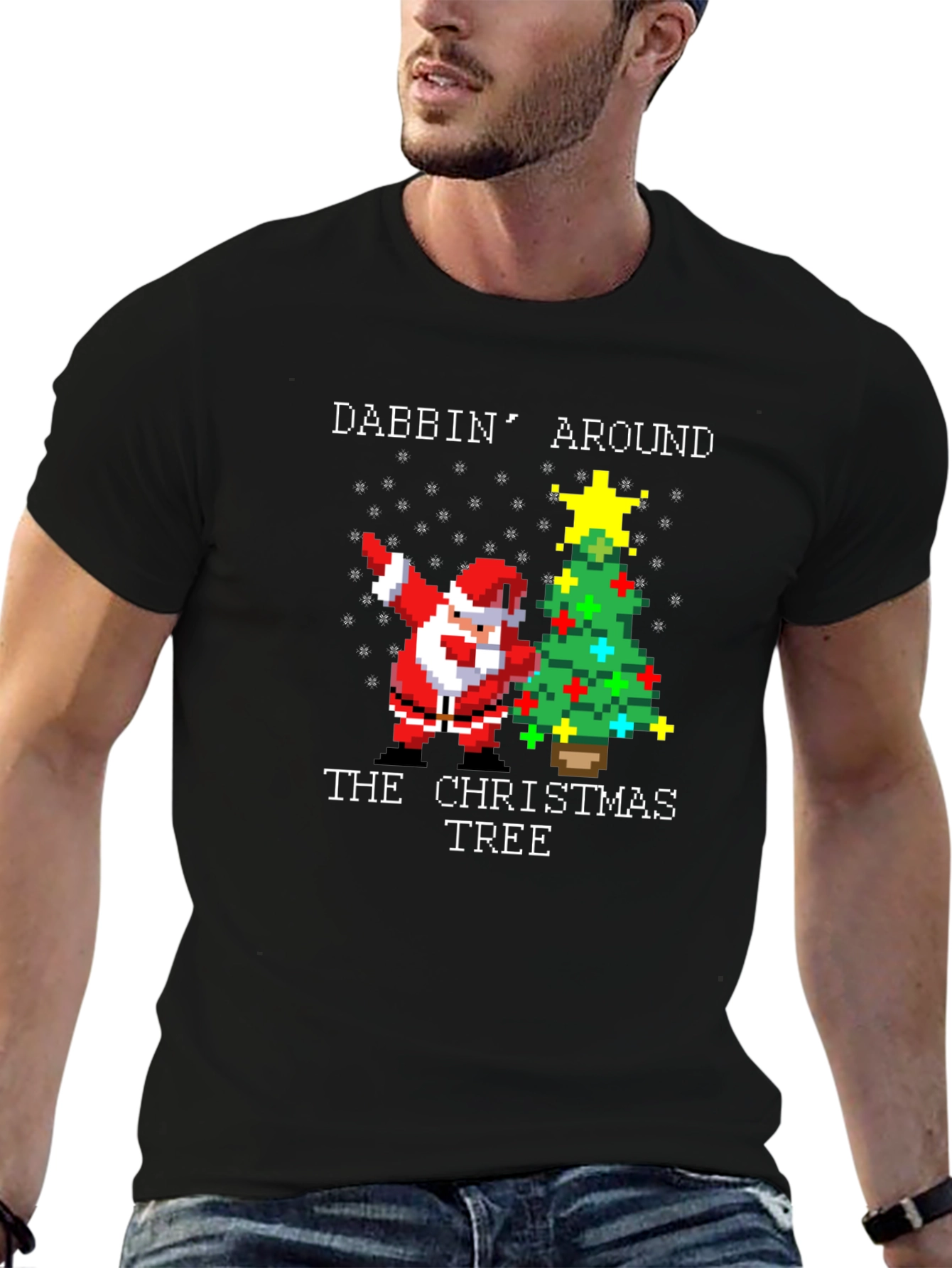 Dabbing Santa Christmas Tree T-Shirt