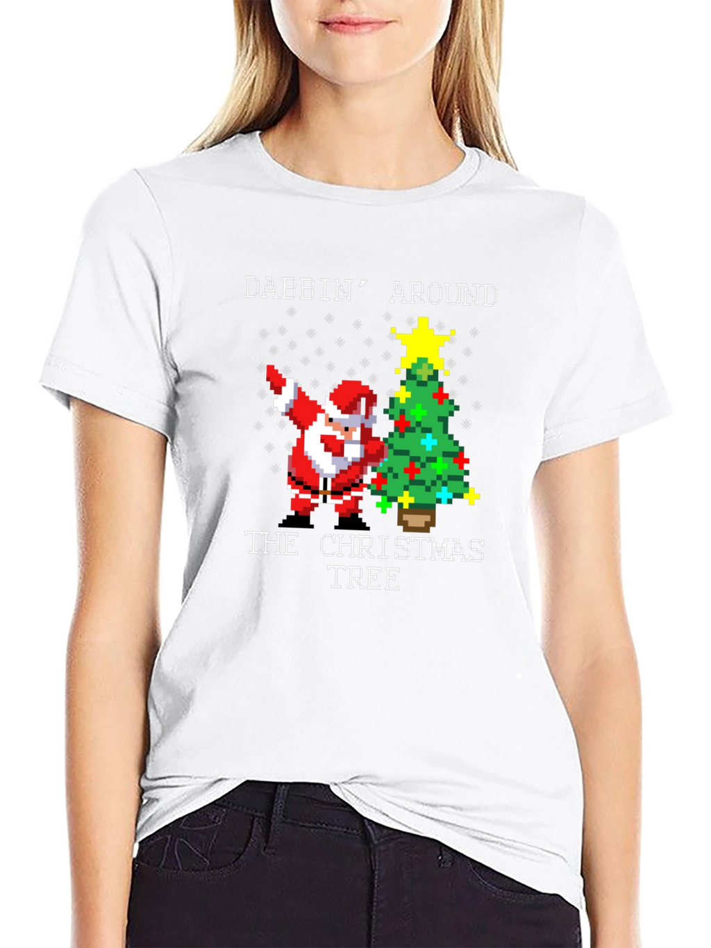 Dabbing Santa Christmas Tree T-Shirt