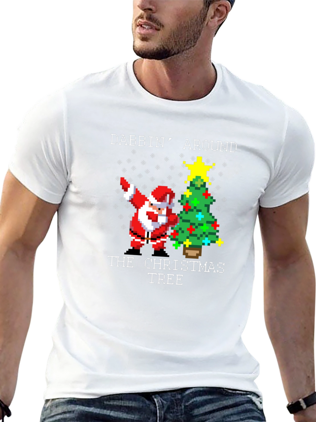 Dabbing Santa Christmas Tree T-Shirt