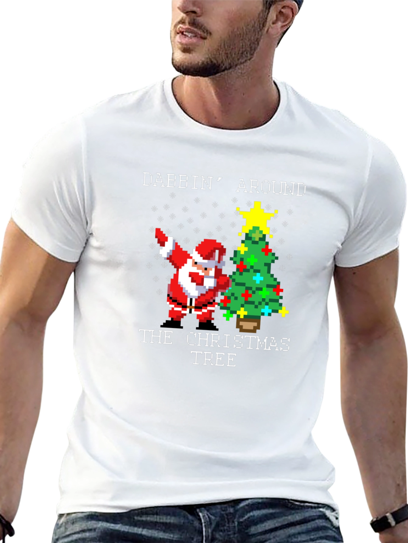 Dabbing Santa Christmas Tree T-Shirt