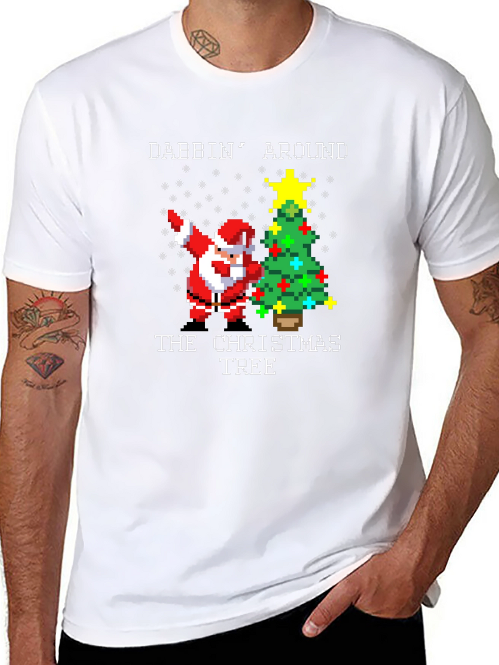 Dabbing Santa Christmas Tree T-Shirt