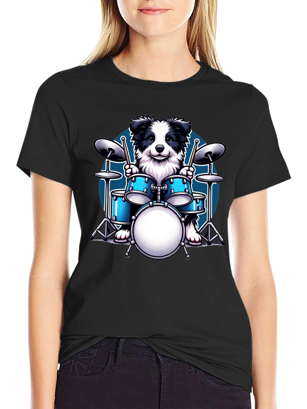 Dog Drummer Graphic Tee