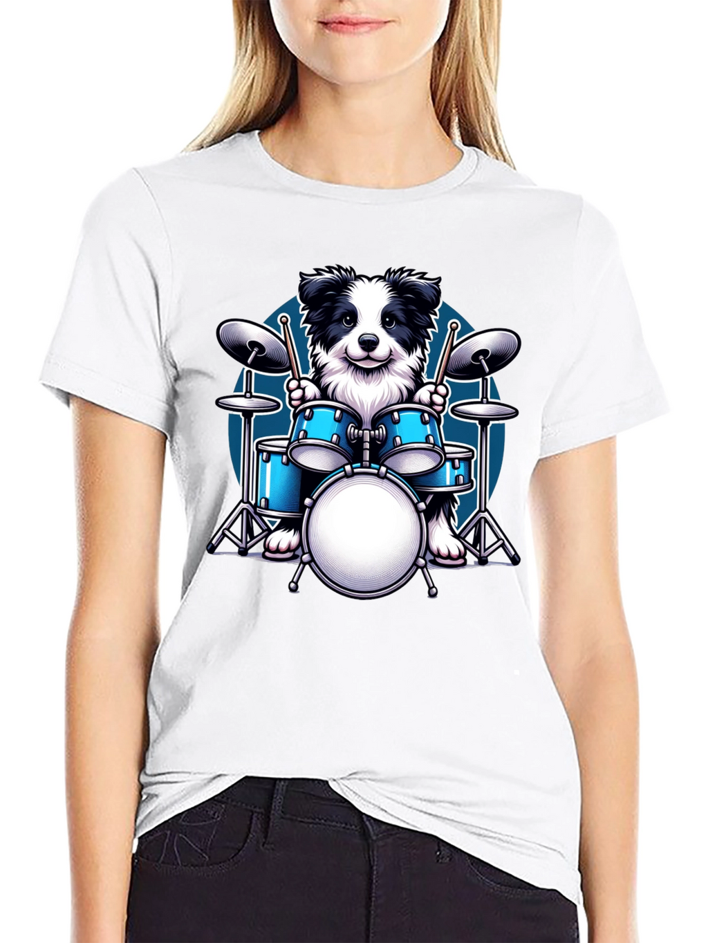 Dog Drummer Graphic Tee