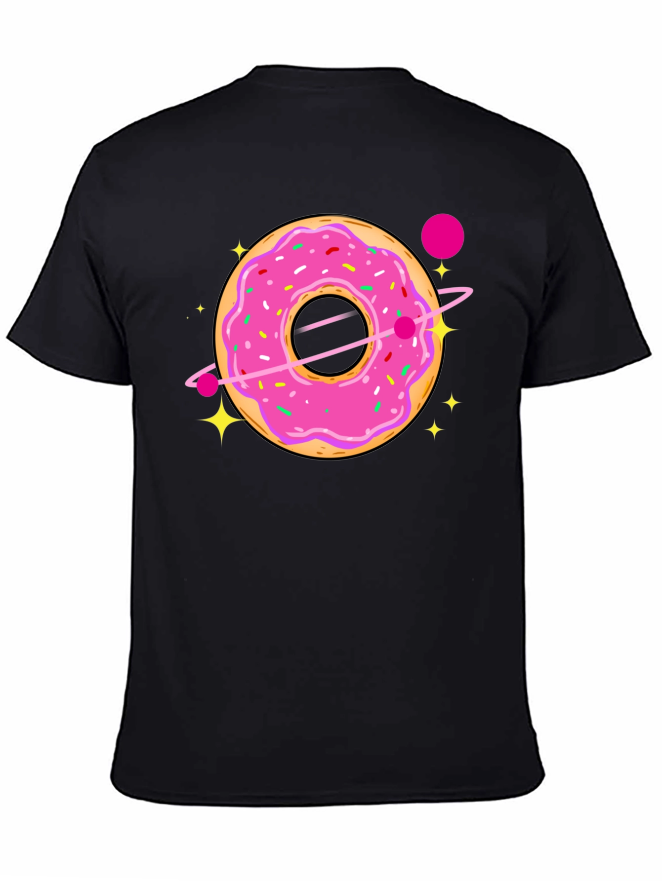 Cosmic Donut Graphic T-Shirt - Sweet Space Style