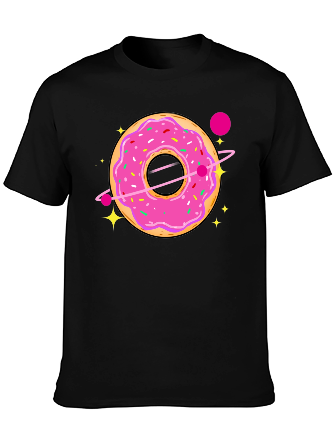 Cosmic Donut Graphic T-Shirt - Sweet Space Style