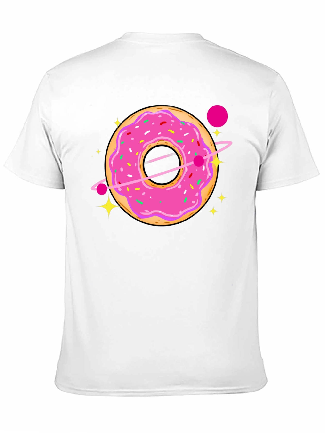 Cosmic Donut Graphic T-Shirt - Sweet Space Style