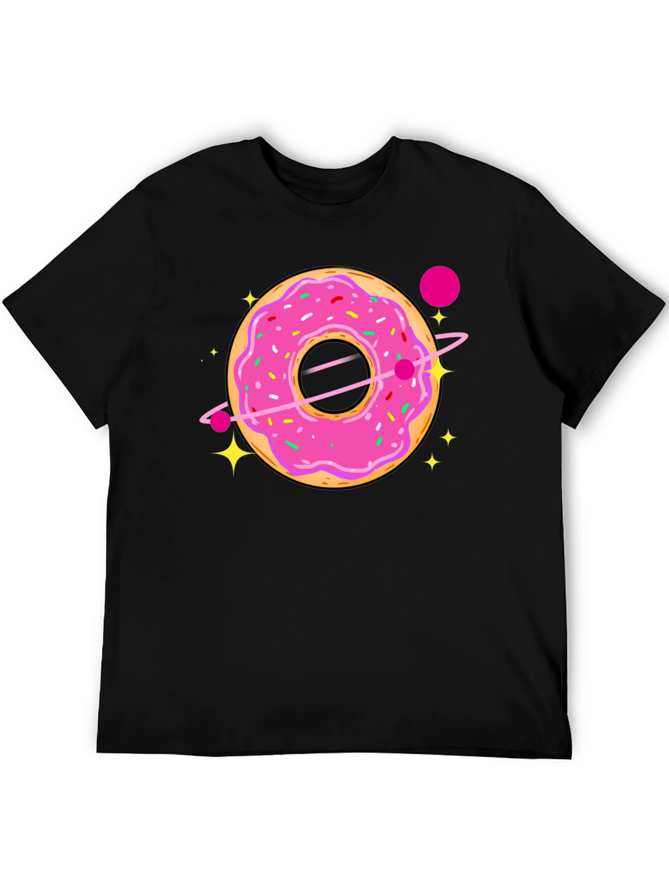 Cosmic Donut Graphic T-Shirt - Sweet Space Style
