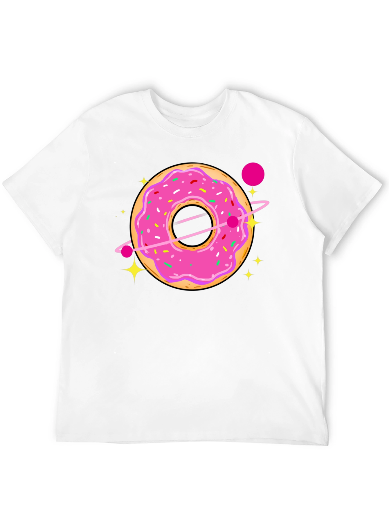 Cosmic Donut Graphic T-Shirt - Sweet Space Style