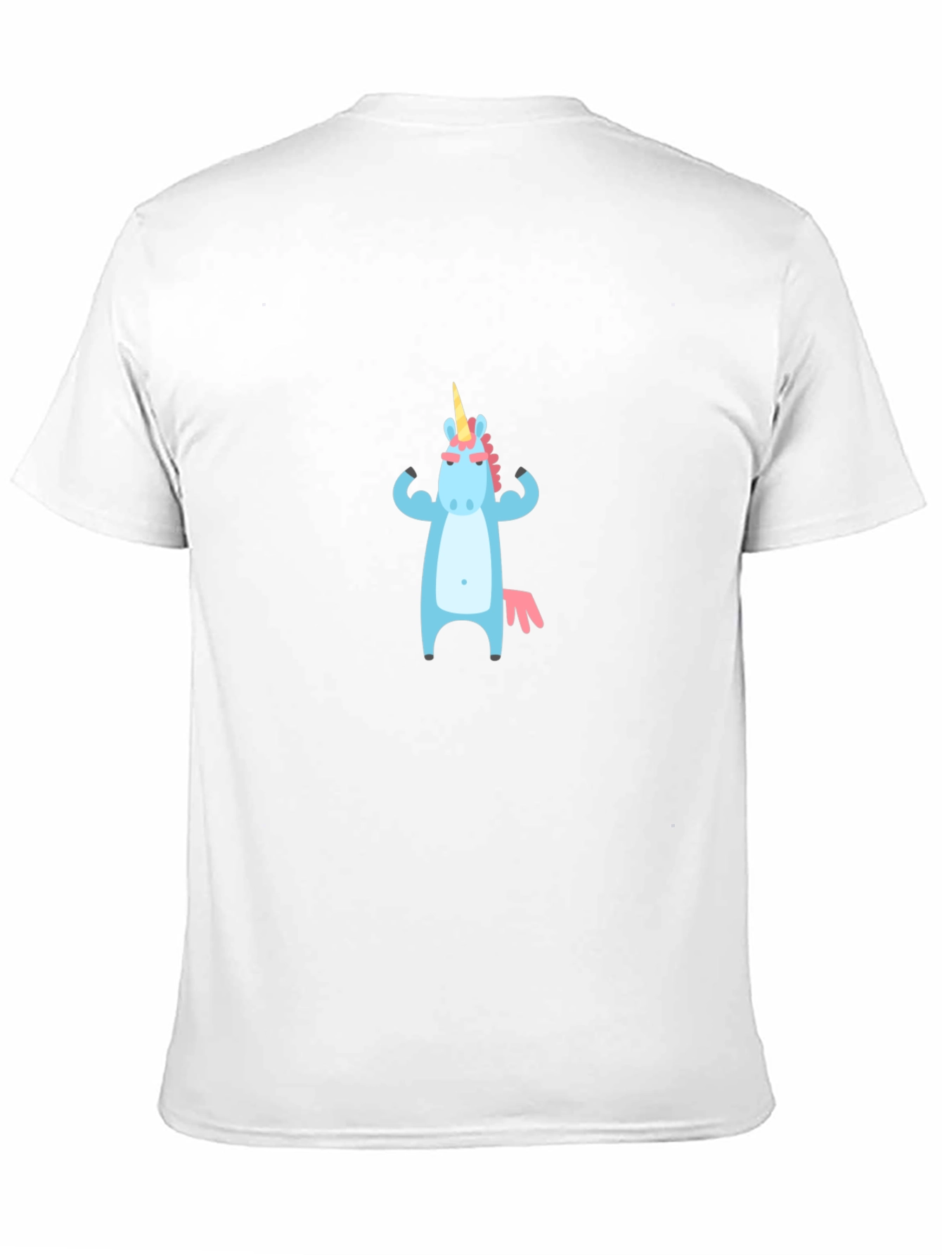 Unicorn Muscle T-Shirt - Black Crew Neck Graphic Tee