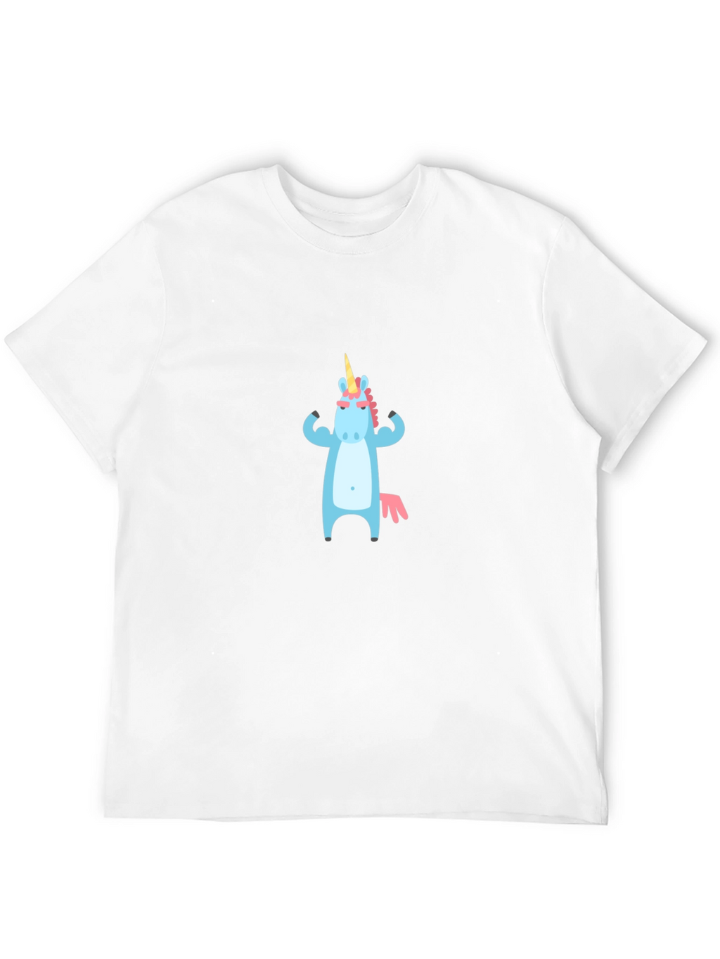 Unicorn Muscle T-Shirt - Black Crew Neck Graphic Tee